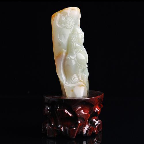 29g福星高照和田玉弥勒摆件 佛力加持